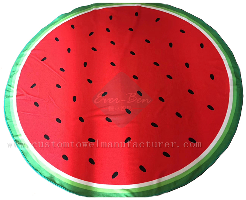 China Bulk Custom Beach Towel Manufacturer wholesale Bespoke Printing Pattern watermelon towel bulk microfiber sand free beach towels Supplier